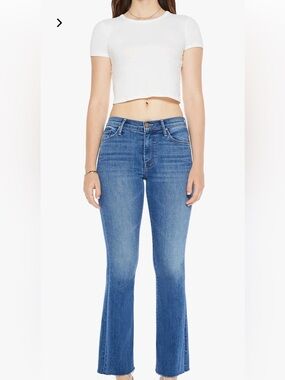 MOTHER The weekender fray  Blue Flare Jeans size 29
